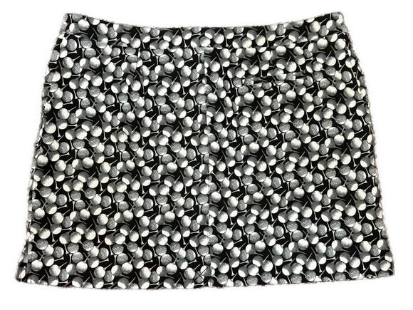 New Izod Women's Black Golf Ball Print Skort Size 18