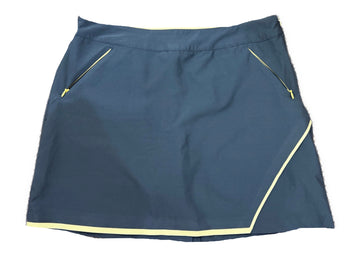 Slazenger Women's Dark Gray Golf Skort w/Yellow Accents Size 8
