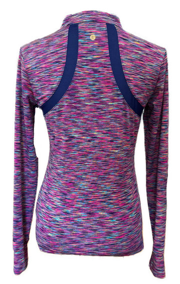 EP NY Women's Rainbow Horizontal Line Patterned Golf Pullover Size XS - 0