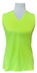 New Slazenger Golf Refresh Texture Sleeveless Polo - Neon Yellow Size S-1