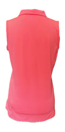 Vineyard Vines Performance Bright Coral Sleeveless Polo Size S-2