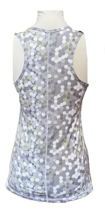 New Sofibella Gray Hexagon Tennis Tank Size S MSP$60 - 0
