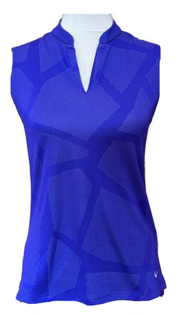 Nike Dri-Fit Standard Fit Violet Mesh Shape Sleeveless Golf Top Size S
