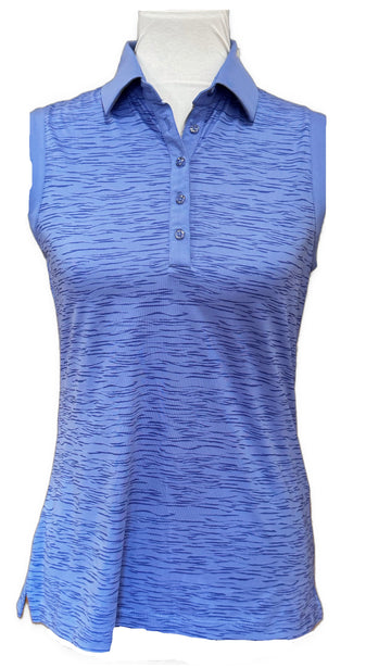 Dunning Golf Women's Purple Print Sleeveless Golf Polo Size S MSP$88
