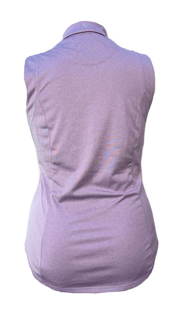 Callaway Lavender Heather Sleeveless Polo Size L - 0