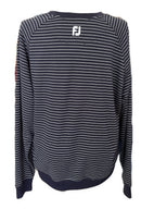 Footjoy Women's Navy & White Striped Crw Golf Pullover Size 2XL MSP$126-2