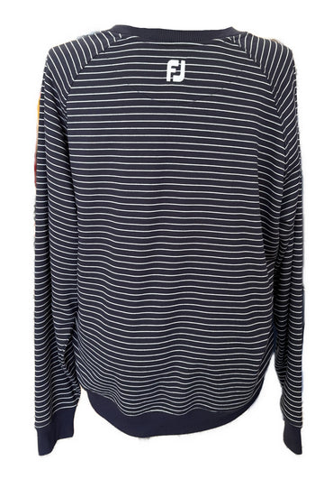 Footjoy Women's Navy & White Striped Crw Golf Pullover Size 2XL MSP$126 - 0