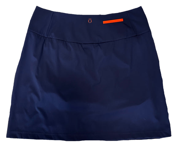Kinona Navy Women's Pull-on Golf Skort w/Flag Stick Pattern Size L