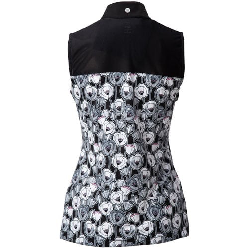 New EP NY Black & White Floral Sleeveless Golf Top MSP$80