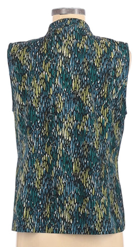 Zenergy Green Patterned Vest Size M - 0