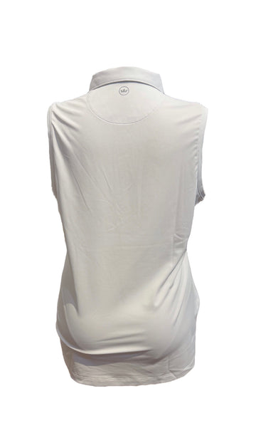 New Peter Millar Sleeveless Polo -White Size XL - 0