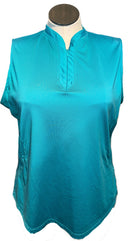 Tail Women's Solid Teal Sleeveless Golf Top Size XXL-1