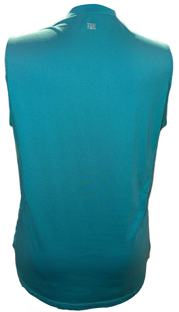 Tail Women's Solid Teal Sleeveless Golf Top Size XXL