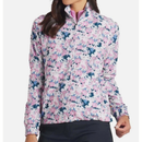 Puma Golf Pink, Periwinkle & White Floral Full Zip Jacket Size XL-1