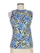 Tail Women's Zebra Print Workout Tank w/Floral Accents Size M MSP$70-1