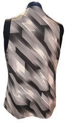 Tail Women's Black & White Striped Sleeveless Golf Top Size XXL-2