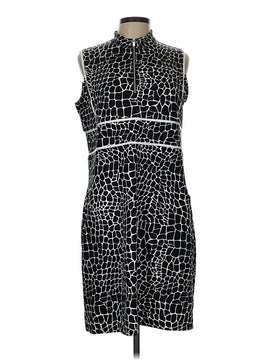 Tail Women's Black & White Patterned Sleeveless Golf Dress Size L