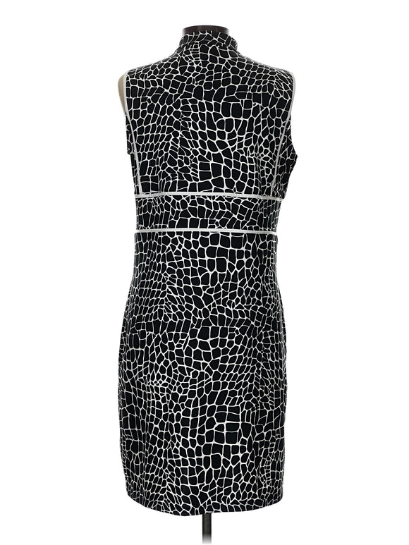 Tail Women's Black & White Patterned Sleeveless Golf Dress Size L
