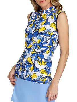 New Tail White Label Sleeveless Trellis Dance Golf Top Size XL