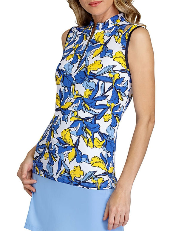 New Tail White Label Sleeveless Trellis Dance Golf Top Size XL