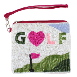 New Green Golf Beaddie Wristlet