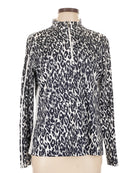 Tail White Label Women's Navy & White Cheetah Print Pullover Size L-1