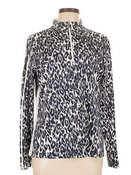 Tail White Label Women's Navy & White Cheetah Print Pullover Size L