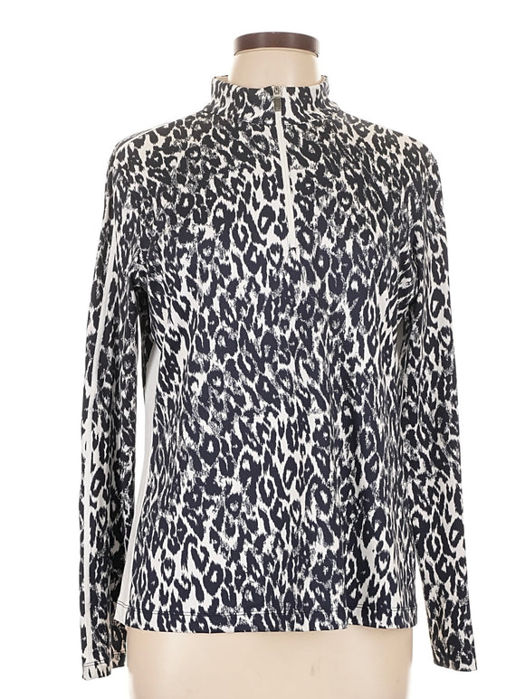 Tail White Label Women's Navy & White Cheetah Print Pullover Size L