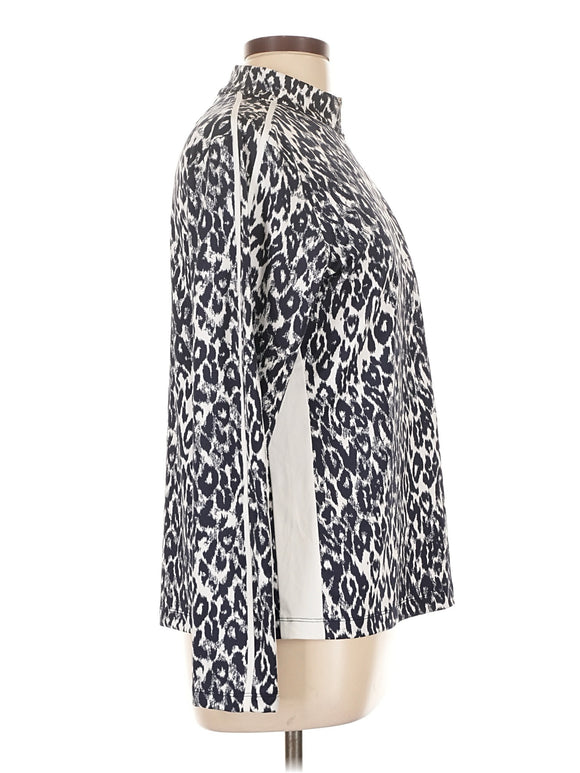 Tail White Label Women's Navy & White Cheetah Print Pullover Size L