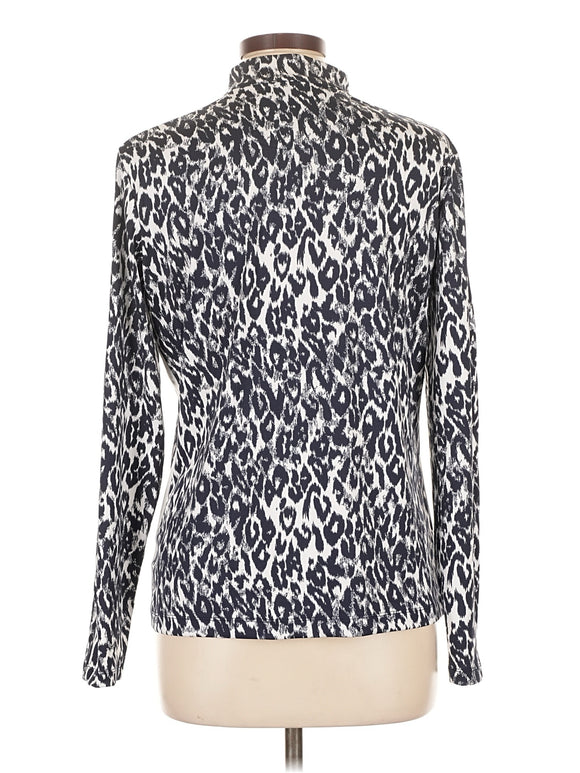 Tail White Label Women's Navy & White Cheetah Print Pullover Size L
