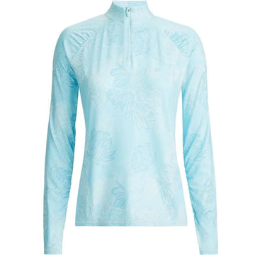 G/Fore Women's Stamped Floral Tech Jersey Pullover Size S MSP$155