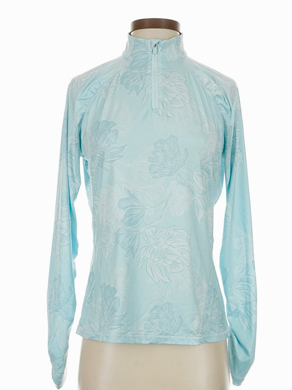 G/Fore Women's Stamped Floral Tech Jersey Pullover Size S MSP$155