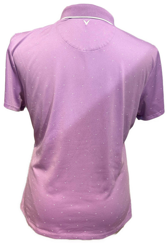 Callaway Women's Purple Short Sleeve Golf Top w/White Accents Size XL