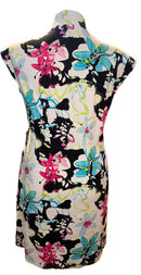 New San Soleil Pink, Green & Blue Floral Print Cap Sleeve Golf Dress Size XL-2