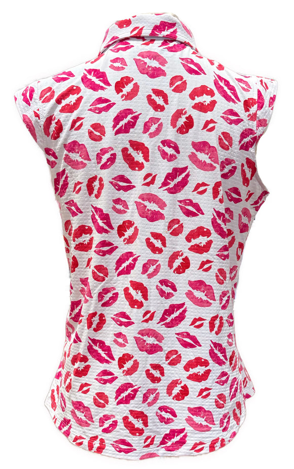Ibkul  - Lipstick Kisses Sleeveless Size L