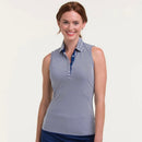 New EP NY Navy Stripe Sleeveless Golf Polo MSP$84-1