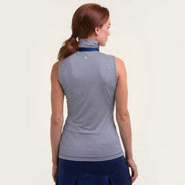 New EP NY Navy Stripe Sleeveless Golf Polo MSP$84 - 0