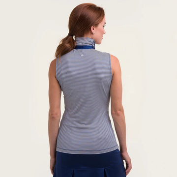 New EP NY Navy Stripe Sleeveless Golf Polo MSP$84 - 0