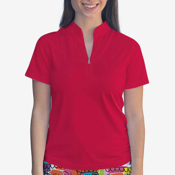 New Skort Obsession Polo Quarter Zip Top