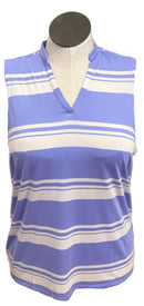Puma Women's Purple & White Striped Sleeveless Golf Top Size XL-1