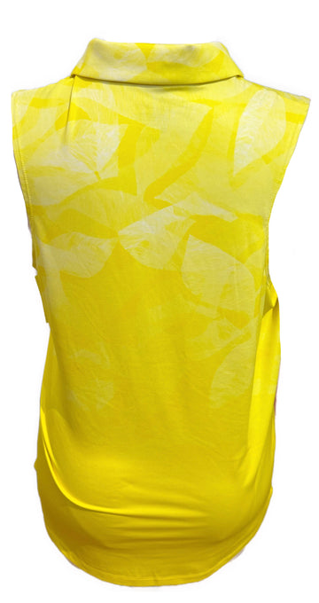 Nike Women's Yellow Patterned Sleeveless Golf Top Size XL - 0