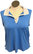 Rhoback Women's Blue Brooke Sleeveless Polo Size XL MSP$96-1
