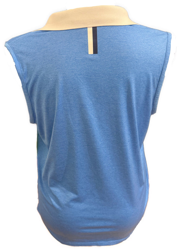 Rhoback Women's Blue Brooke Sleeveless Polo Size XL MSP$96