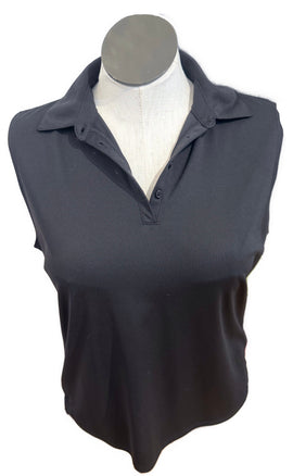 Lady Hagen Women's Solid Black Sleeveless Golf Top Size XL