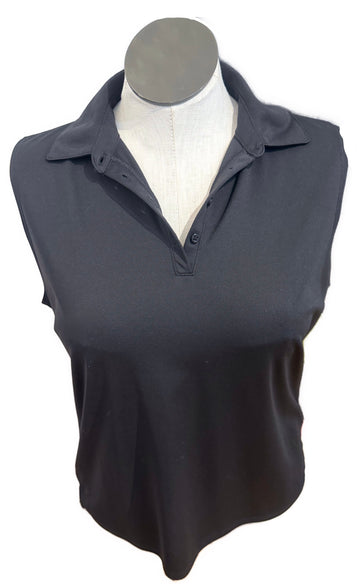Lady Hagen Women's Solid Black Sleeveless Golf Top Size XL