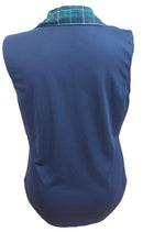 Lady Hagen Women's Navy Sleeveless Golf Top w/Green Plaid Accents Size XL-2
