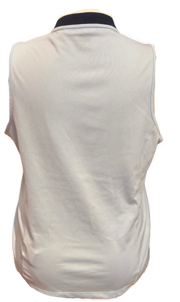 Puma Women's Light Blue Sleeveless Golf Top w/Navy Collar Size M - 0