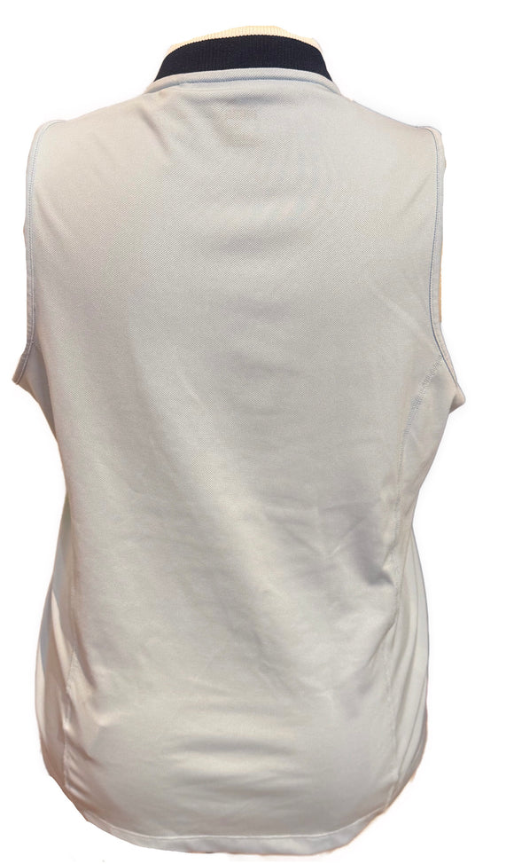 Puma Women's Light Blue Sleeveless Golf Top w/Navy Collar Size M