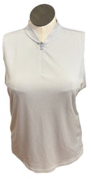 Nike Women's Light Gray Honeycomb Texture Sleeveless Golf Top Size XL-1