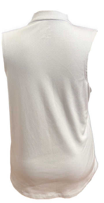 Nike Women's Light Gray Honeycomb Texture Sleeveless Golf Top Size XL - 0